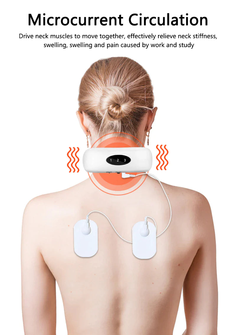 Electric Neck Massager with Pulse and Magnetic Therapy for Muscle Relaxation