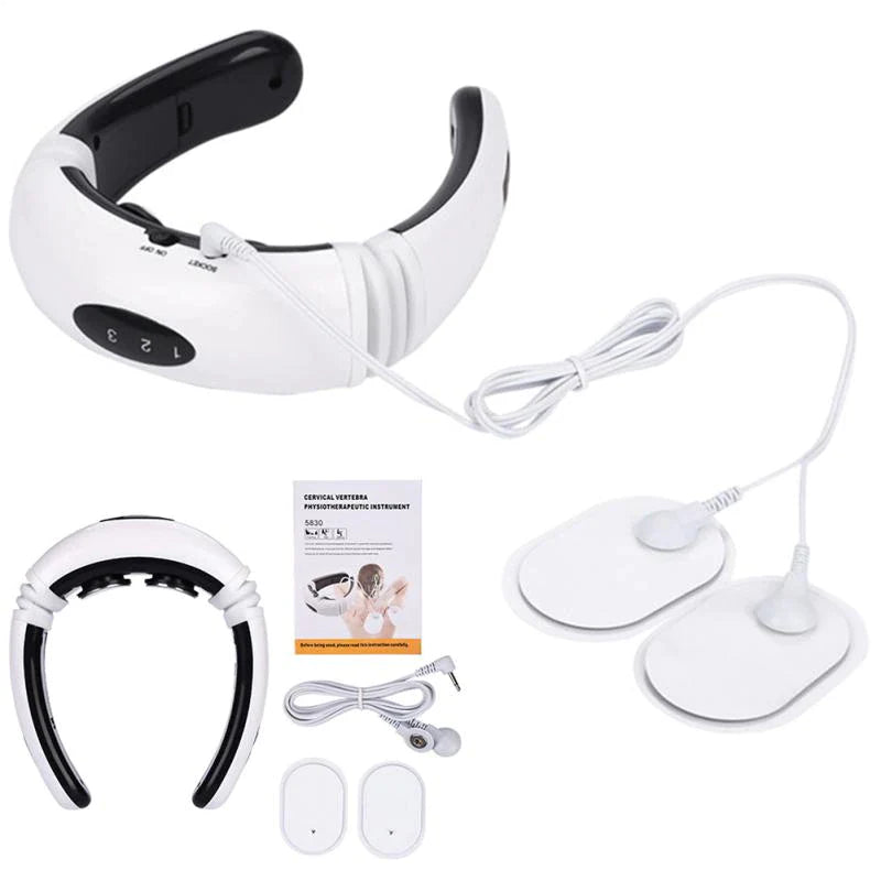 Electric Neck Massager with Pulse and Magnetic Therapy for Muscle Relaxation