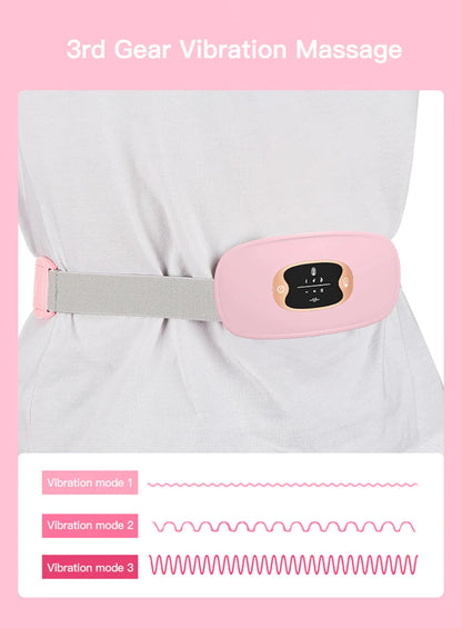 Electric Heating Vibration Pad Belt for Menstrual Pain Relief