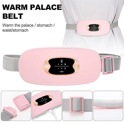 Electric Heating Vibration Pad Belt for Menstrual Pain Relief