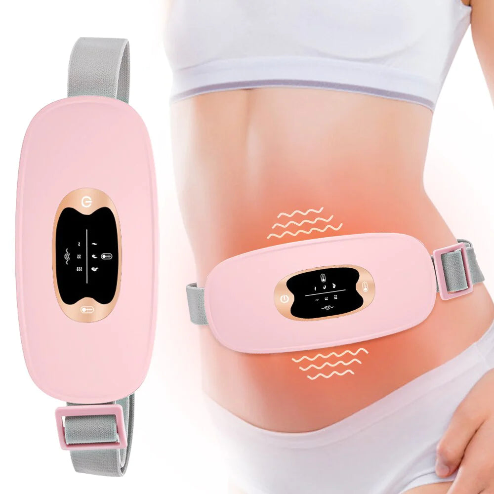 Electric Heating Vibration Pad Belt for Menstrual Pain Relief