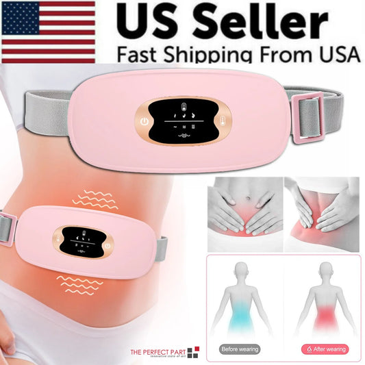 Electric Heating Vibration Pad Belt for Menstrual Pain Relief