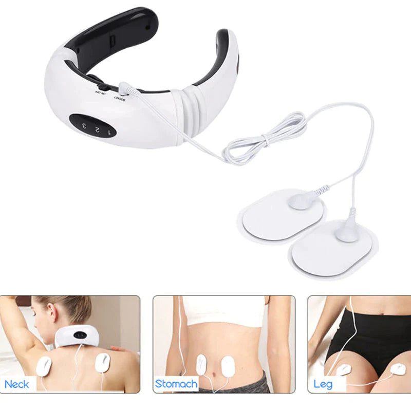 Electric Neck Massager with Pulse and Magnetic Therapy for Muscle Relaxation