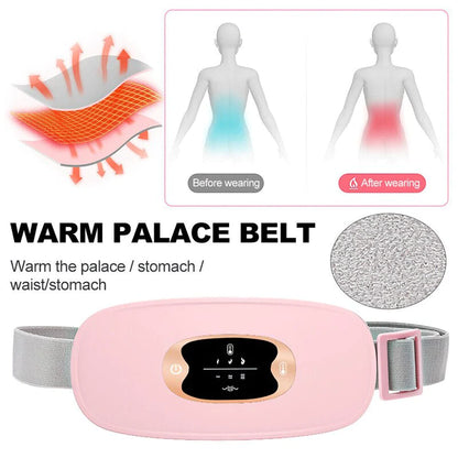 Electric Heating Vibration Pad Belt for Menstrual Pain Relief