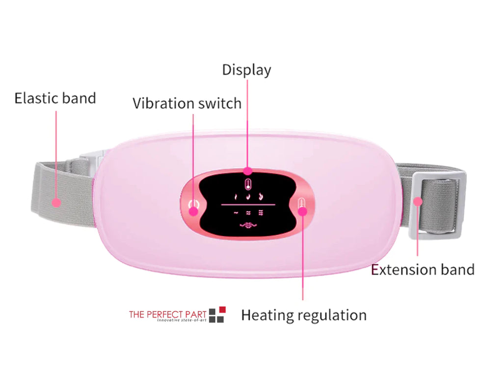 Electric Heating Vibration Pad Belt for Menstrual Pain Relief